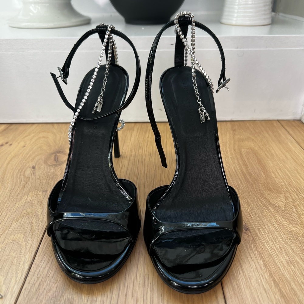 Kendall Miles Patent Leather Crystal Sandals - Picture 4 of 7